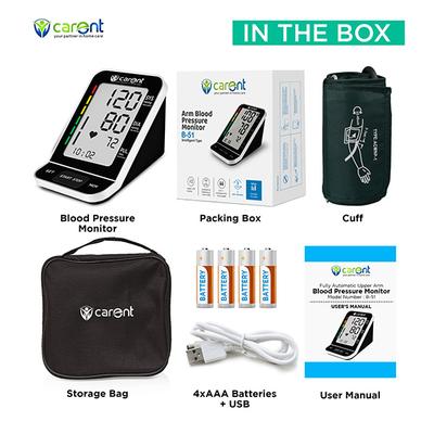 Carent Arm Blood Pressure Monitor (B51) - Blood Glucose Monitors/Test Strips