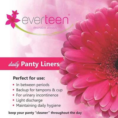 everteen Daily Panty Liners With Antibacterial Strip for Light Discharge & Leakage in Women - 1 Pack (36pcs) 1's - Panty Liners