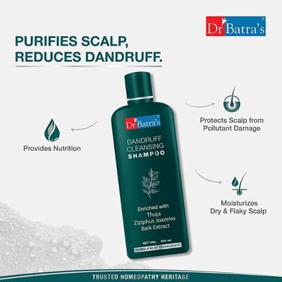 Dr Batra's Dandruff Cleansing Shampoo 100 ml + Hair Vitalizing Serum 125 ml - Hair Treatment
