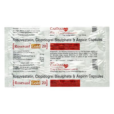 ROSEVAST GOLD 20 Capsule 10's - Blood Clot-Ant