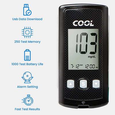 i-Sens Cool Blood Glucometer with Test Strips 10's - Black - Blood Glucose Monitors/Test Strips