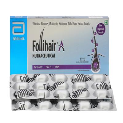 FOLLIHAIR A Tablet 15's - Supplements-Ent