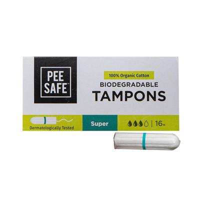 Pee Safe Organic Cotton Tampons (Super) 16's - Tampons
