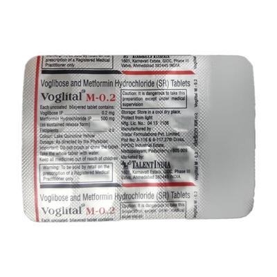 Voglital M 0.2/500mg Tablet 10'S - Diabetes-Ant