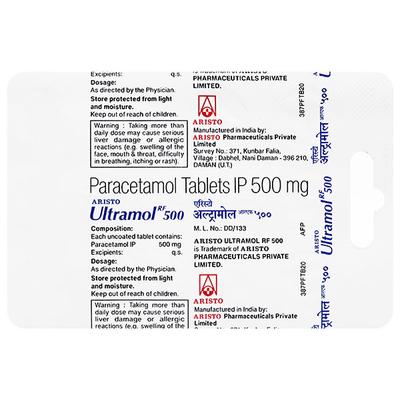 ULTRAMOL RF 500 Tablet 10's - Fever-Ana