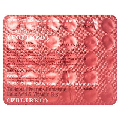FOLIRED Tablet 30's - Iron Supplement/Anaemia-Vma