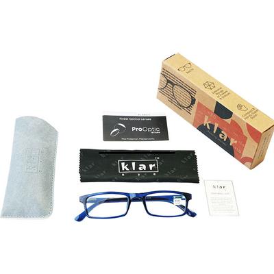 Klar Eye Rectangle Full Rim K-3021 Reading Glass - Black (Optical Power +2.5) - Men Eyeglasses