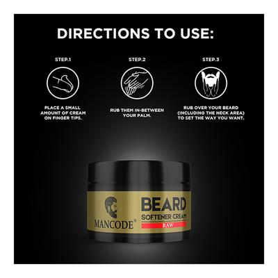 Mancode Beard Softener Cream - Raw 50 gm - Beard Softener