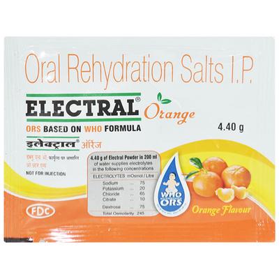 ELECTRAL POWDER ORANGE FLAVOUR 4.40gm Sachet 1's - Supplements-Ele
