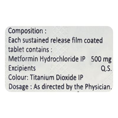 Zyromet Sr 500Mg Tablet 10's - Diabetes-Ant