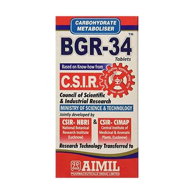 Aimil BGR-34 Tablet (Pack of 3 x 100's) - Diabetes Care (Ayush)