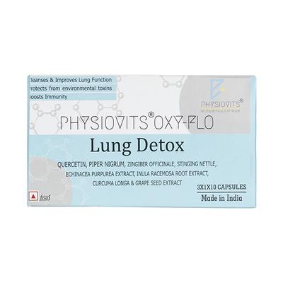 Physiovits OXY-FLO Lung Detox Capsule (Pack of 3 x 10's) - General Health