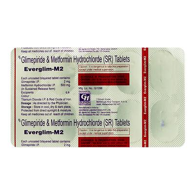 EVERGLIM M 2 Tablet 10's - Diabetes-Ant