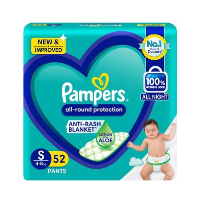 Pampers All Round Protection Diaper Pants (S) 52's - Diapers & Wipes