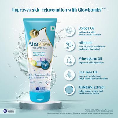 AHAGLOW ADVANCED Face Wash Gel 50gm - Face Wash & Cleansers