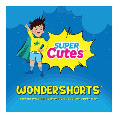 Super Cute's WonderShorts Pull-up Shorts Diaper - (L) (8 - 14 kg) (Pack of 20 x 2's) - Diapers & Wipes