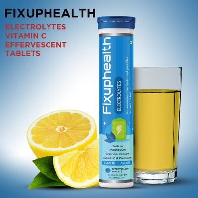 FixUpHealth Electrolytes Effervescent Tablet - Lemon Flavour (Pack of 3 x 20s) 1's - General Health