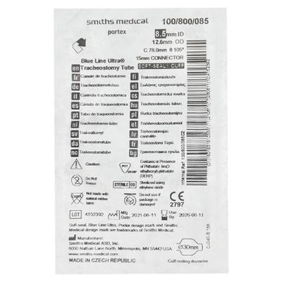 Portex Blue Line Ultra Tracheostomy Tube (8.5 mm) 1's - Surgical Instruments