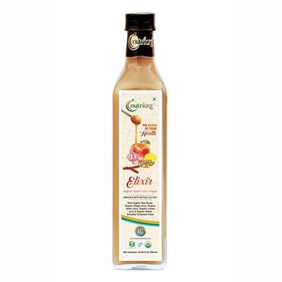 Nutriorg Organic Elixir Apple Cider Vinegar 250 ml - Apple Cider Vinegar - Acv
