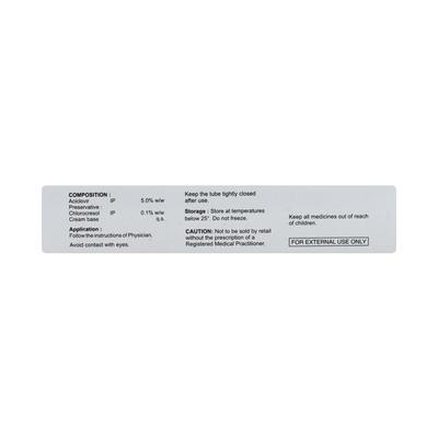 Zoster 5% Cream 5gm - Skin Infections-Toav