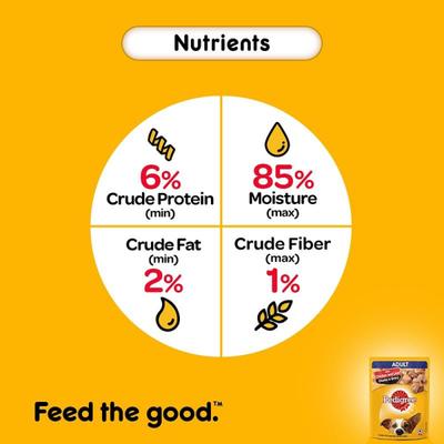 Pedigree Adult Chicken & Liver Chunks in Gravy (Pack of 70gm x 15) 1050 gm - Petfood