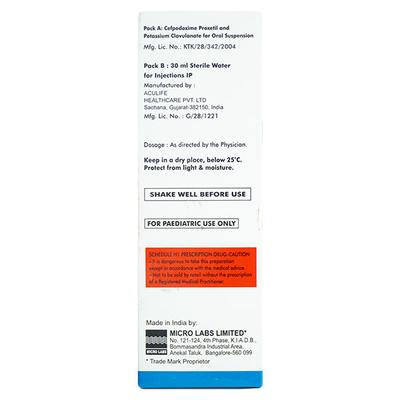 Microcef CV 50 Dry Syrup 30ml - Bacterial Infections-Cep