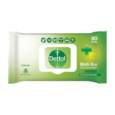 Dettol Multi-Use Skin & Surface Wipes - Original 80's - Facial Wipes & Tissues