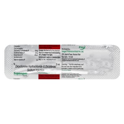 SUPERSPAS RF 2ml Injection 1's - Pain relief-Nsa