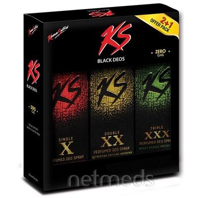 Kamasutra Black (X, XX, XXX) B2G1 Deodorant 120 ml - Men Deodorants/Roll-Ons