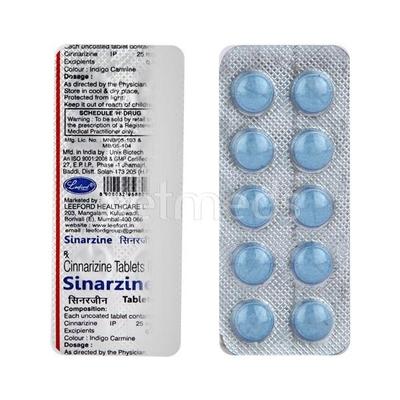 Sinarzine Tablet 10'S - Vertigo-Ant