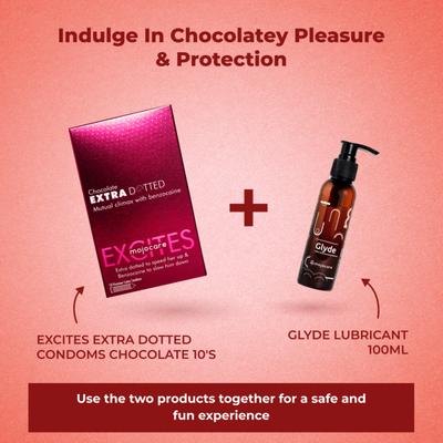 Mojocare Excites Extra Dotted Condoms - Chocolate 10's - Sexual Healthcare