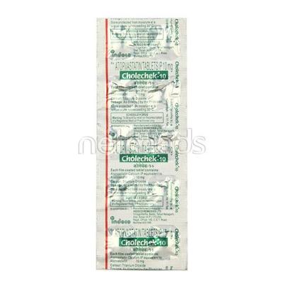 Cholechek 10mg Tablet 10'S - High Cholesterol-Dys