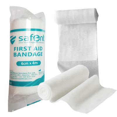 Safent First Aid Bandage (6 cm X 4 m) - Bandages & Dressings