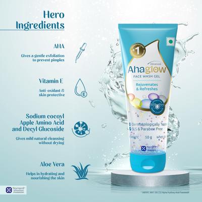AHAGLOW ADVANCED Face Wash Gel 50gm - Face Wash & Cleansers