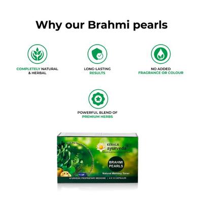Kerala Ayurveda Brahmi Pearls Capsules (Pack of 4 x 10's) - Speciality Medicines