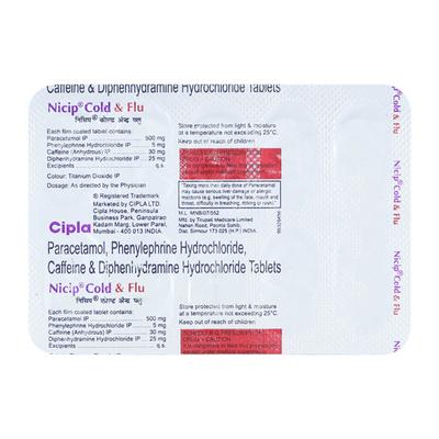 NICIP COLD & FLU Tablet 10's - Cough And Cold-Cou