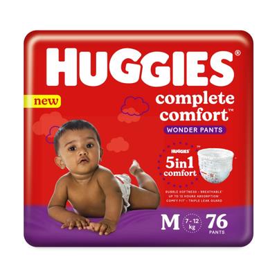 Huggies Complete Comfort Wonder Diaper Pants Medium (M) 76's - Diapers & Wipes