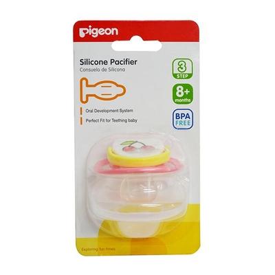 Pigeon Silicone Pacifier Step 3 - Cherry - Pacifiers & Teethers