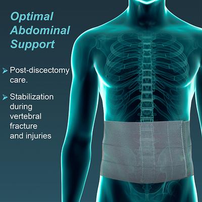 Tynor Oac Abdominal Belt - Grey (S) (L 03) - Abdomen/Neck/Arm/Elbow Supports