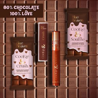 Blue Heaven Cookie & Crush Chocolate-Flavored Soft-Matte Lipstick, Pudding Time 3.4 gm - Lipsticks