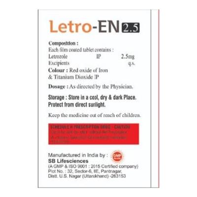 LETRO EN 2.5 Tablet 5's - Cancer Oncology-Cyt