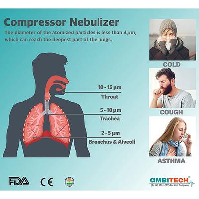 Ambitech Portable Compressor Nebulizer Machine for Adults & Kids - Nebulizer & Vaporizer