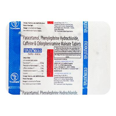 TEPLOTA NOCOLD Tablet 10's - Cough And Cold-Cou