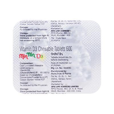 MINMIN D3 SUGAR FREE Orally Disintegrating Strips 4's - Supplements-Vit