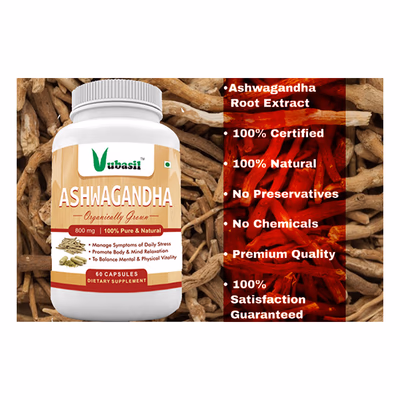 Vubasil Ashwagandha 800 mg Capsule 60's - Ashwagandha