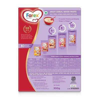 Farex Baby Food (10+ months) - Multi Cereal Mixed Fruits 300 gm (Refill) - Baby And Infant Supplements