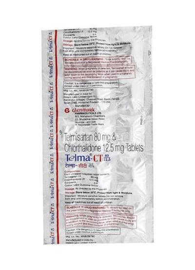 Telma CT 80/12.5mg Tablet 15'S - Hypertension-Ang