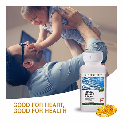NUTRILITE SALMON OMEGA 3 SOFTGEL CAPSULE 60'S - Omega Fish Oil Fatty Acids