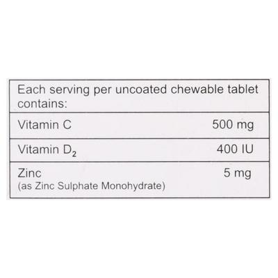 IMMU C PLUS Chewable Tablet 10's - Supplements-Vam