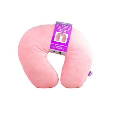 VIAGGI U Shape Feather Soft Microfibre Travel Neck Pillow - Light Pink - Others Ortho Supports